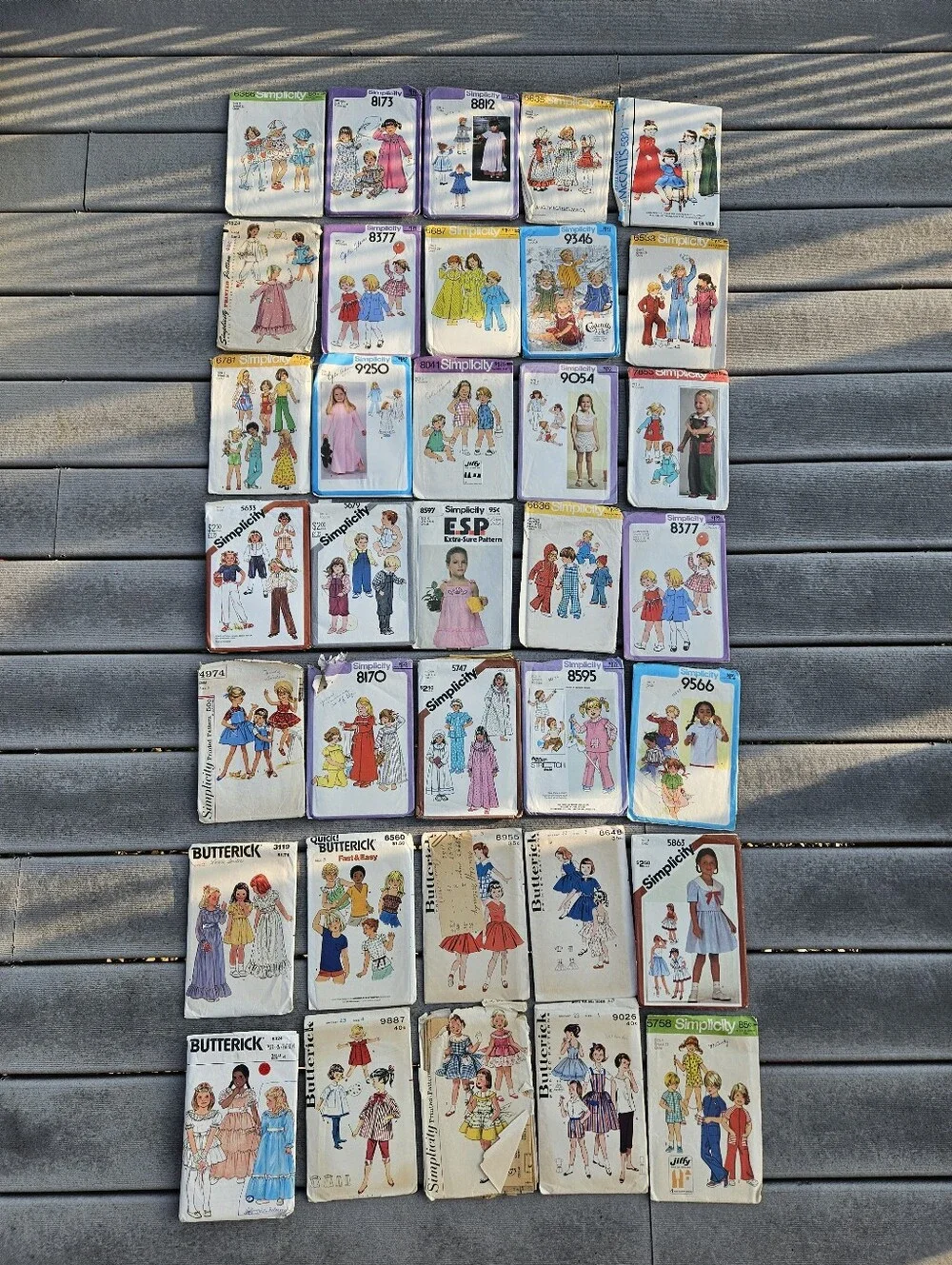 60s/70s Sewing Patterns - Lot of 35 Boho Dresses Skirts Sz 2-4 Unchecked